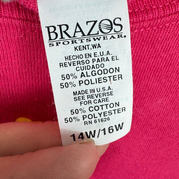 Looney Toons Vintage 1997 Pink Tweety Bird Crew Neck Sweatshirt Size 14W 16W - Picture 6 of 6